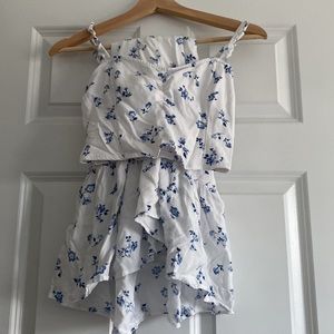 Two piece crop top and midi skirt